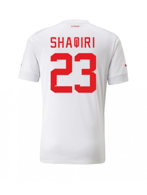 Billige Sveits Xherdan Shaqiri #23 Bortedrakt VM 2022 Kortermet